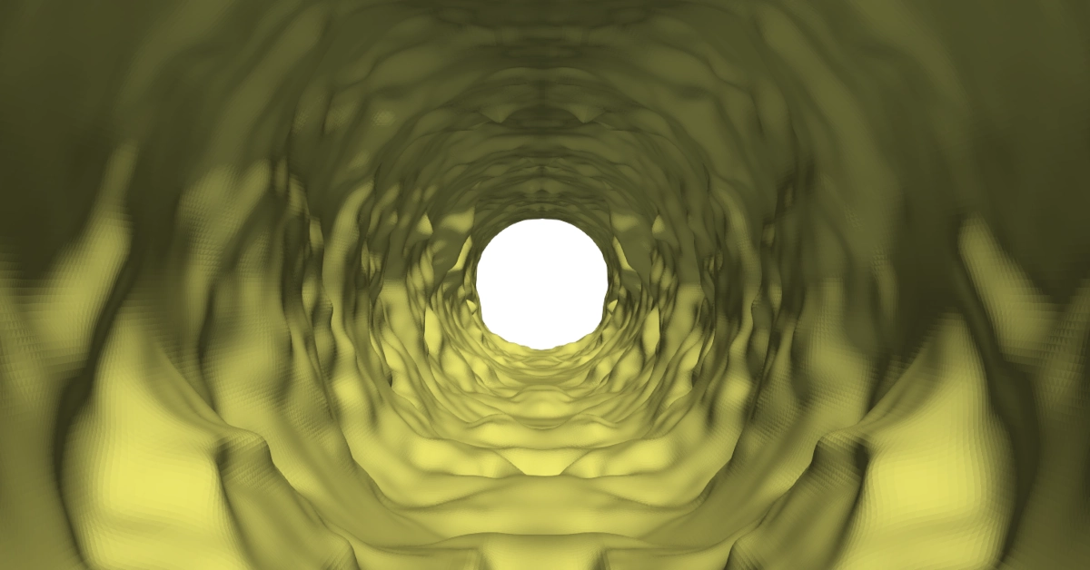 Cylindrical rough pipe created with STL_bend